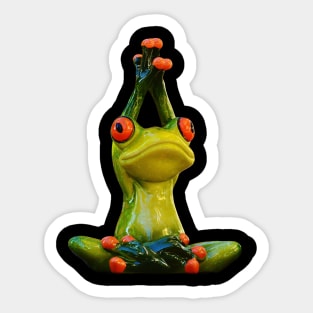 Yoga Frog - Sukhasana Pose Sticker